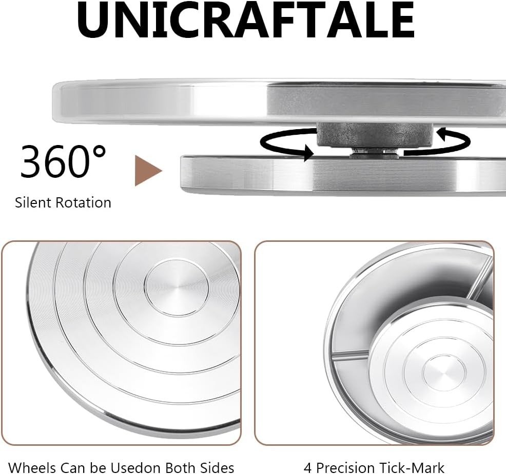 UNICRAFTALE 24.5cmGrosse Drehscheibe Für Töpferwaren Metall Keramik Drehscheibe Modellierrad Mit Kug