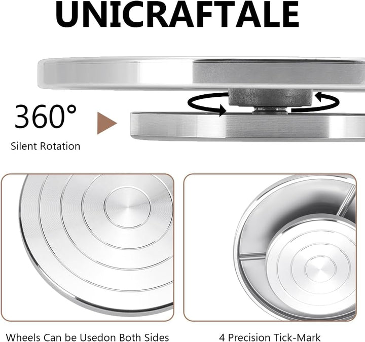 UNICRAFTALE 24.5cmGrosse Drehscheibe Für Töpferwaren Metall Keramik Drehscheibe Modellierrad Mit Kug