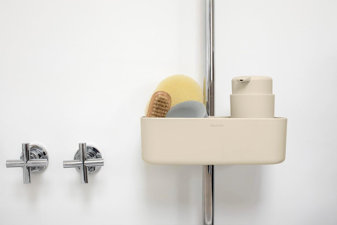Brabantia - ReNew Duschablage - Platzsparend - Hält bis zu 2 kg - Wandhalterung für die Dusche - Kor