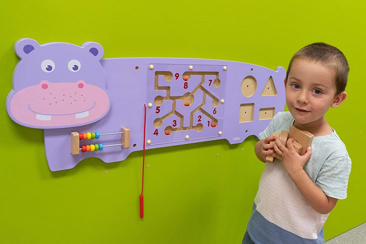 Eitech GmbH Viga Toys - Wall Toy Hippopotamus Nilpferd, Nilpferd
