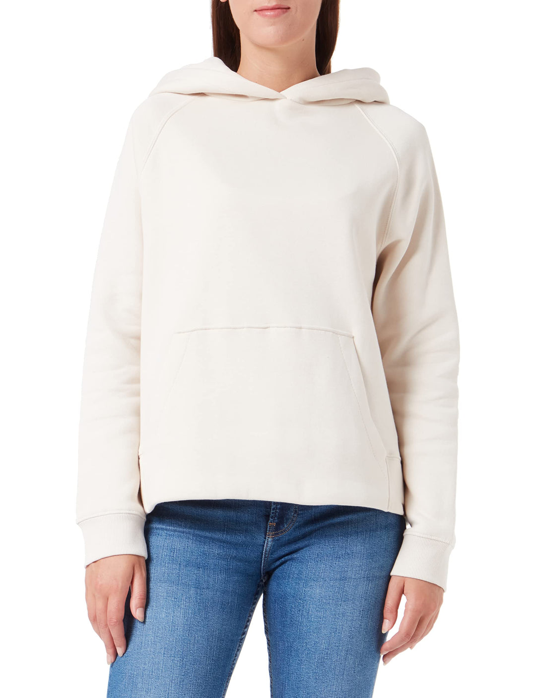 camel active Damen Sweathoodie mit Kängurutasche XS Creme, XS Creme