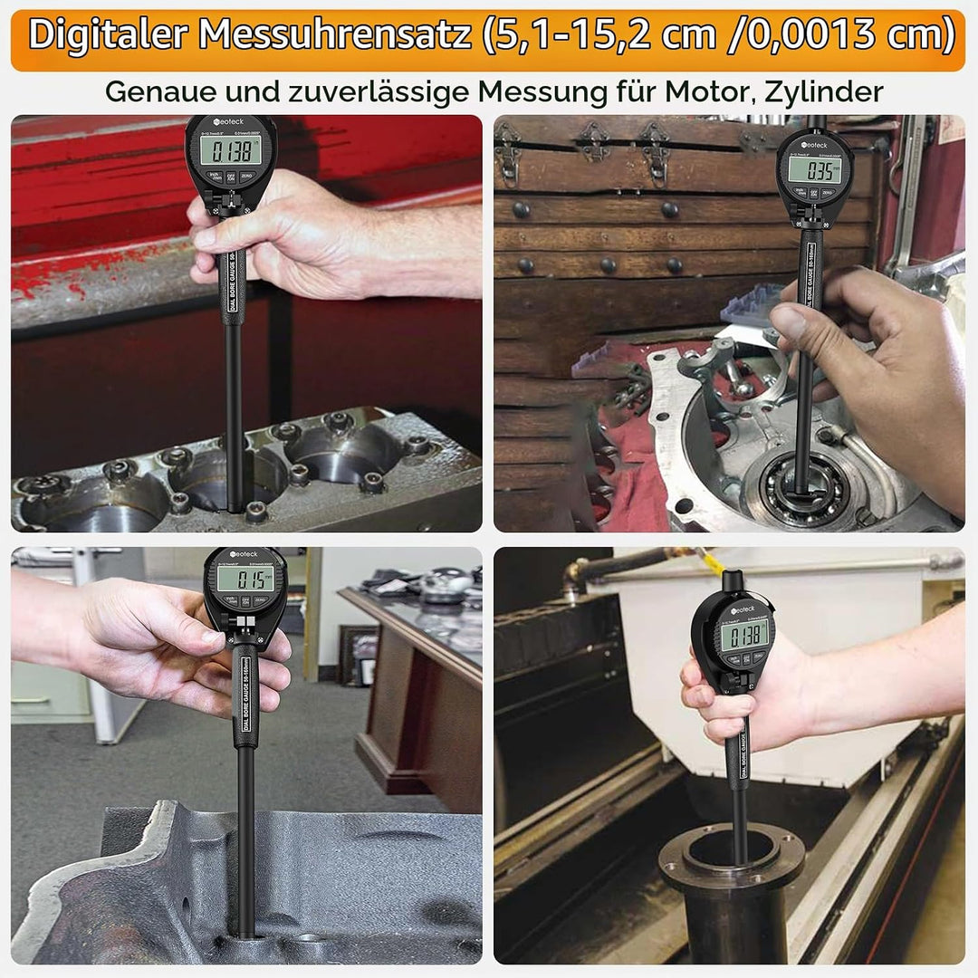 Neoteck Bohrungslehre Messuhr Set 50-160 mm Innendurchmesser Messuhr Aluminiumlegierung Hohe Präzisi