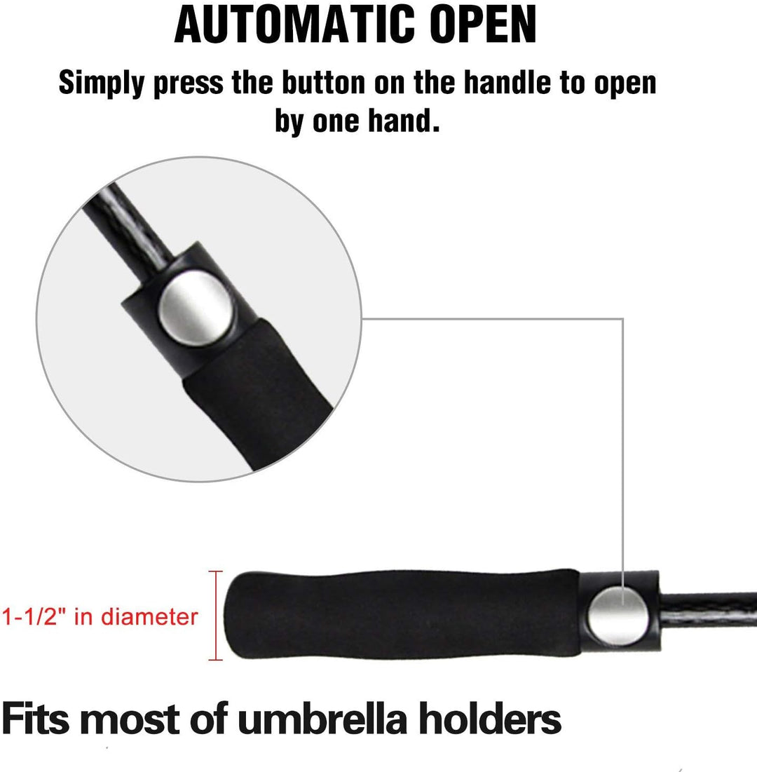 Regenschirm Gross XL/XXL - Sturmfest, Automatisch Öffnend, mit Doppeldach Belüftung - Hochwertiger S