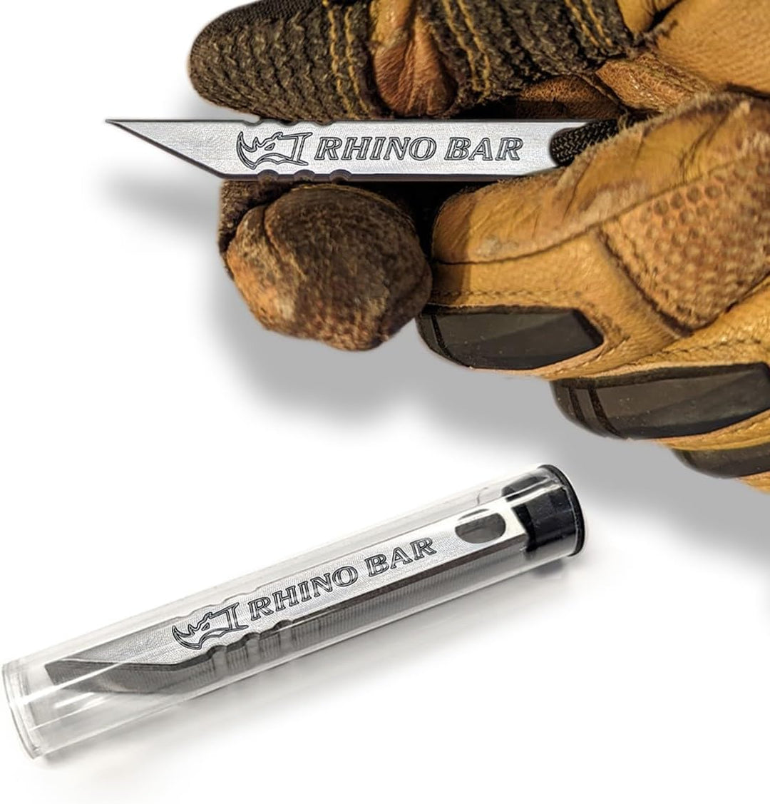 Milspin Rhino Bar EDC Mini-Hebeleisen aus Edelstahl, Schlüsselanhänger mit Schraubendreher, Boxöffne