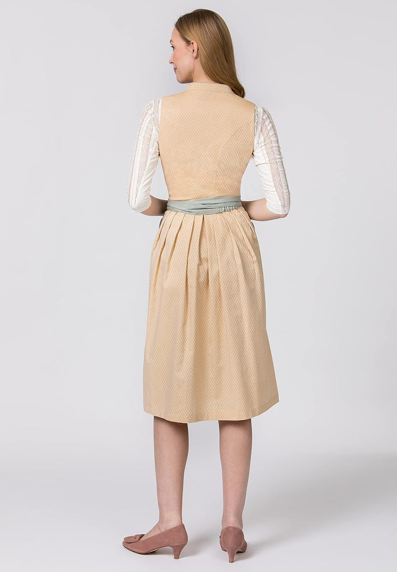 Stockerpoint Damen Dirndl Makena Kleid für besondere Anlässe 40 Gelb, 40 Gelb