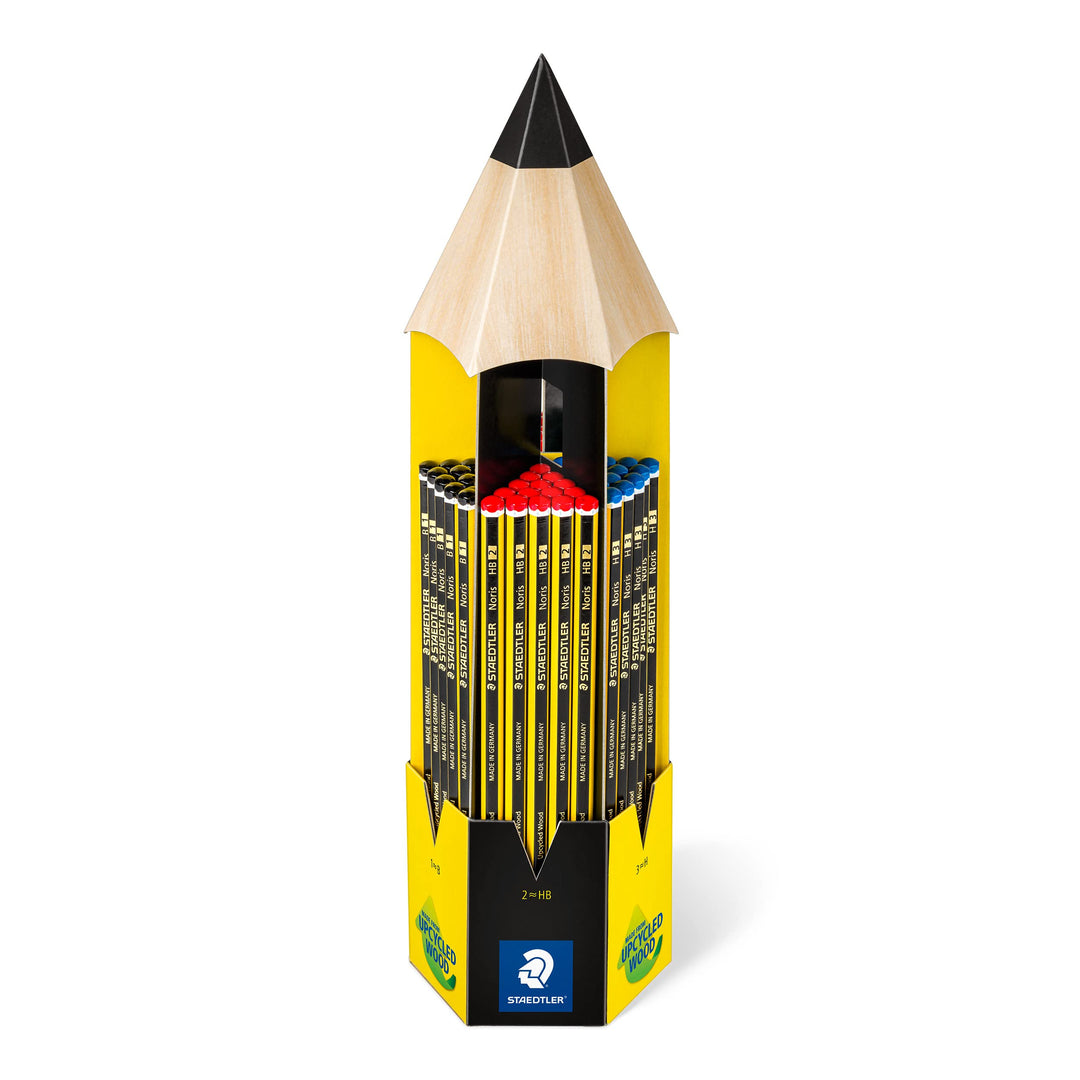 STAEDTLER Bleistift Noris 120, Made from Upcycled Wood, Rutschfeste Soft-Oberfläche, hohe Buchfestig