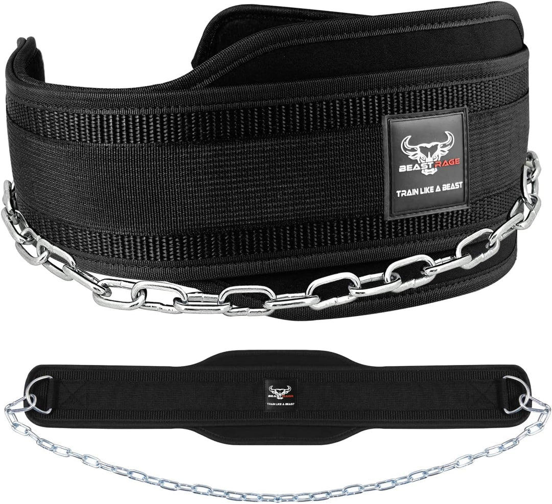 BEAST RAGE Gewichthebergürtel, Leder, strapazierfähig, Fitnessstudio, Bodybuilding, Workout, Trainin