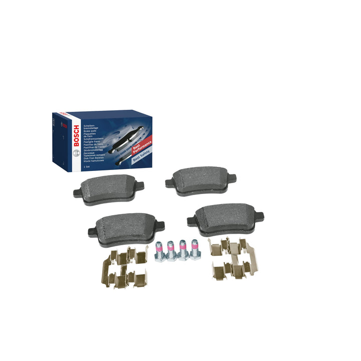 Bosch BP1221 Bremsbeläge - Hinterachse - ECE-R90 Zertifizierung - vier Bremsbeläge pro Set