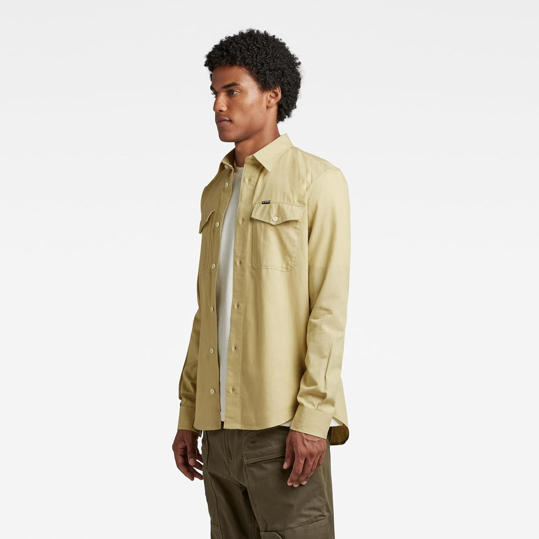 G-Star RAW Herren Marine Slim Ls Shirts XL Grün (Leek Green D20165-d187-d613), XL Gr&#xFC;n (Leek Gr