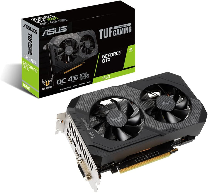 ASUS TUF Nvidia GeForce GTX 1650 4GB OC Edition Gaming Grafikkarte (GDDR6 Speicher, PCIe 3.0, 1x HDM