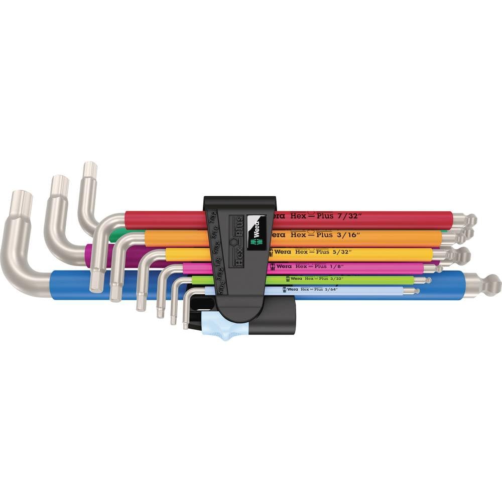 3950/9 Hex-Plus Multicolour Imperial Stainless 1 SB, Winkelschlüssel Satz, zöllig, Edelstahl, 9-teil