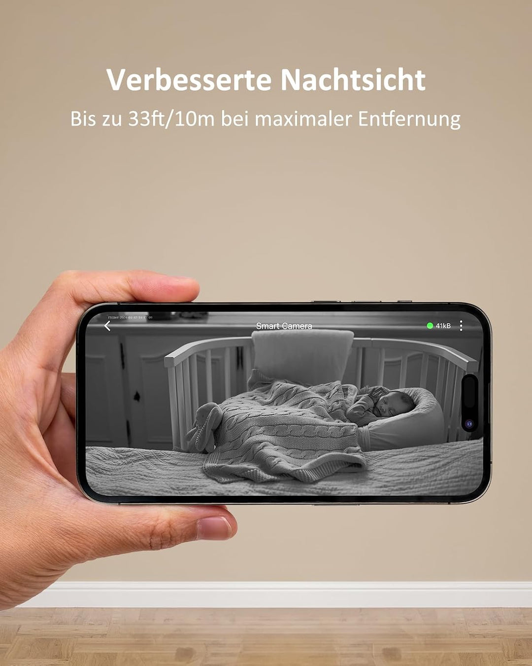 ANNKE 4K WLAN Überwachungskamera für den Innen, 8MP 2,4/5 GHz WLAN Nachtsicht Indoor Hundekamera, Be