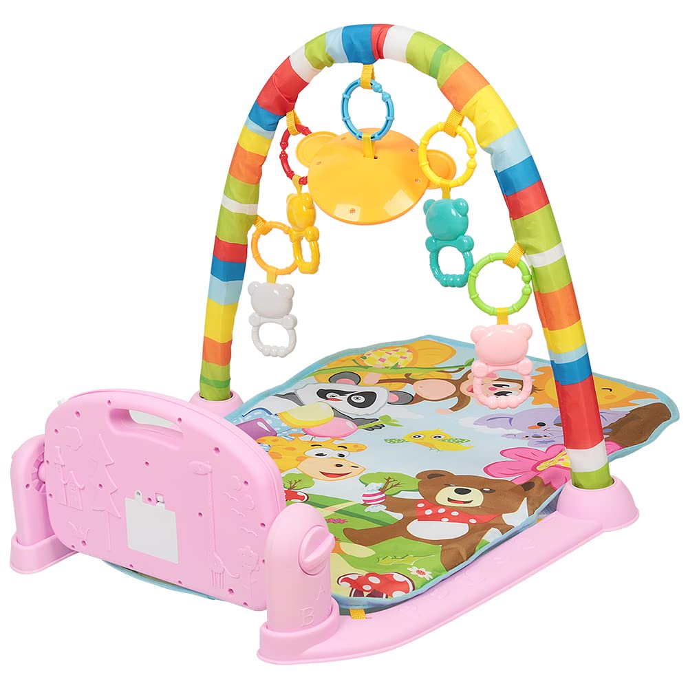 Spielspass Piano-Gym Spieldecke mit Spielzeug, Babyspielzeug für Kleinkinder ab der Geburt 4 in 1 Ro