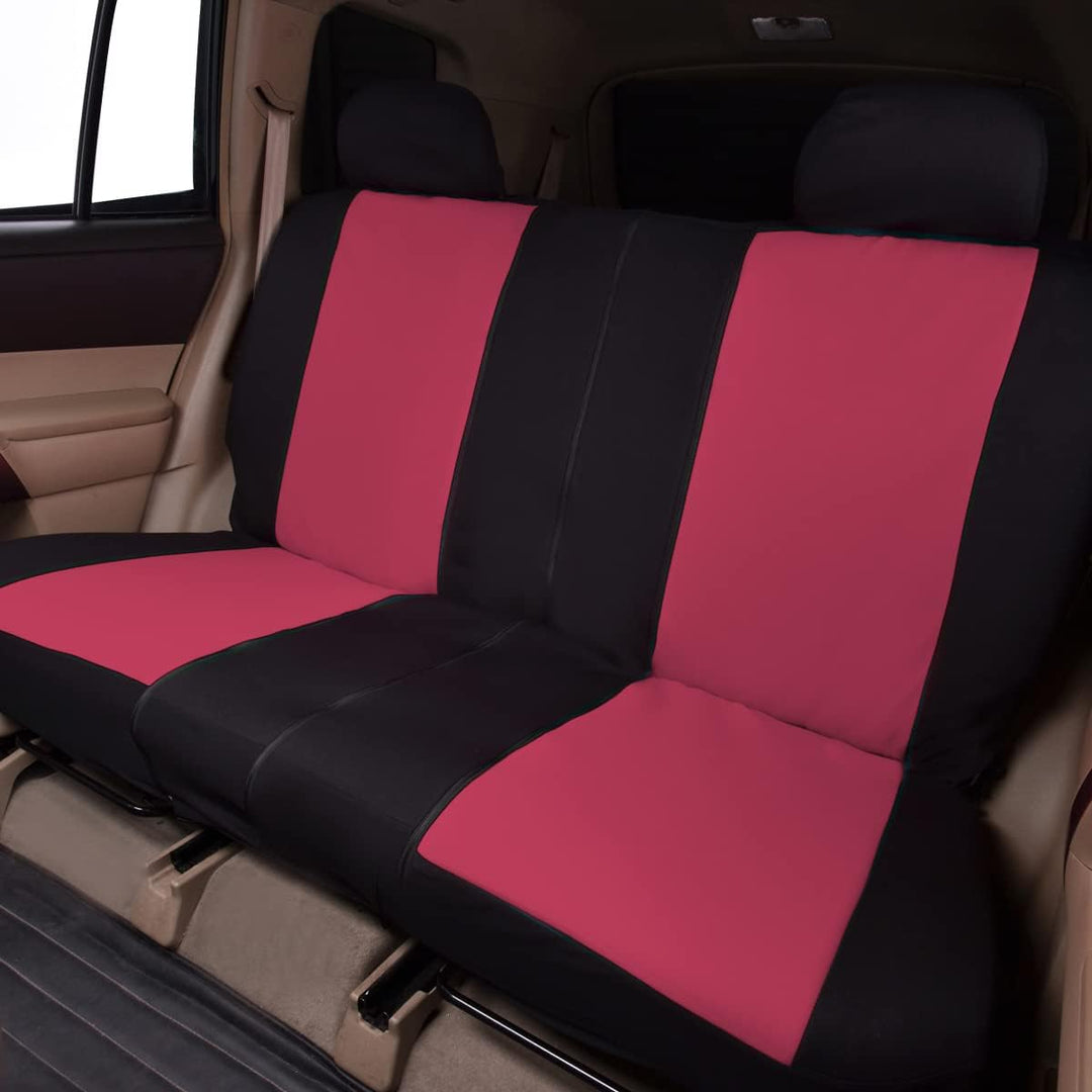 Flying Banner Auto Sitzbezüge Komplettset Universal Set (Niedriger Rücken - Polyester, Burgund und S