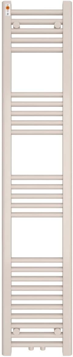 MERT Badheizkörper weiss gebogen, Mittelanschluss Handtuchtrockner Handtuchhalter Radiator (40 x 140