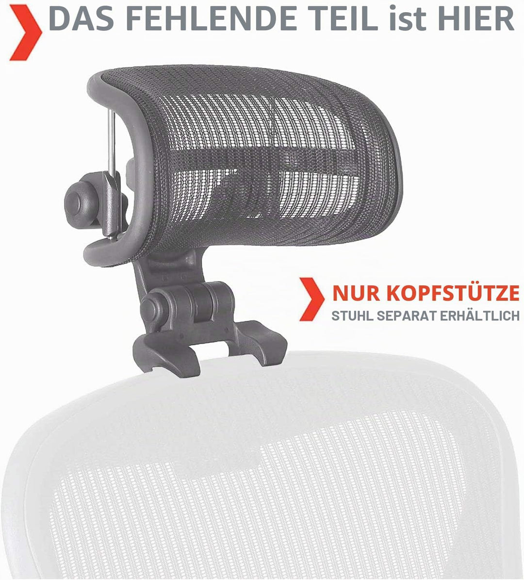 Engineered Now Kopfstütze für klassischen Herman Miller Aeron h3 für Remastered Kohlenstoff, h3 für