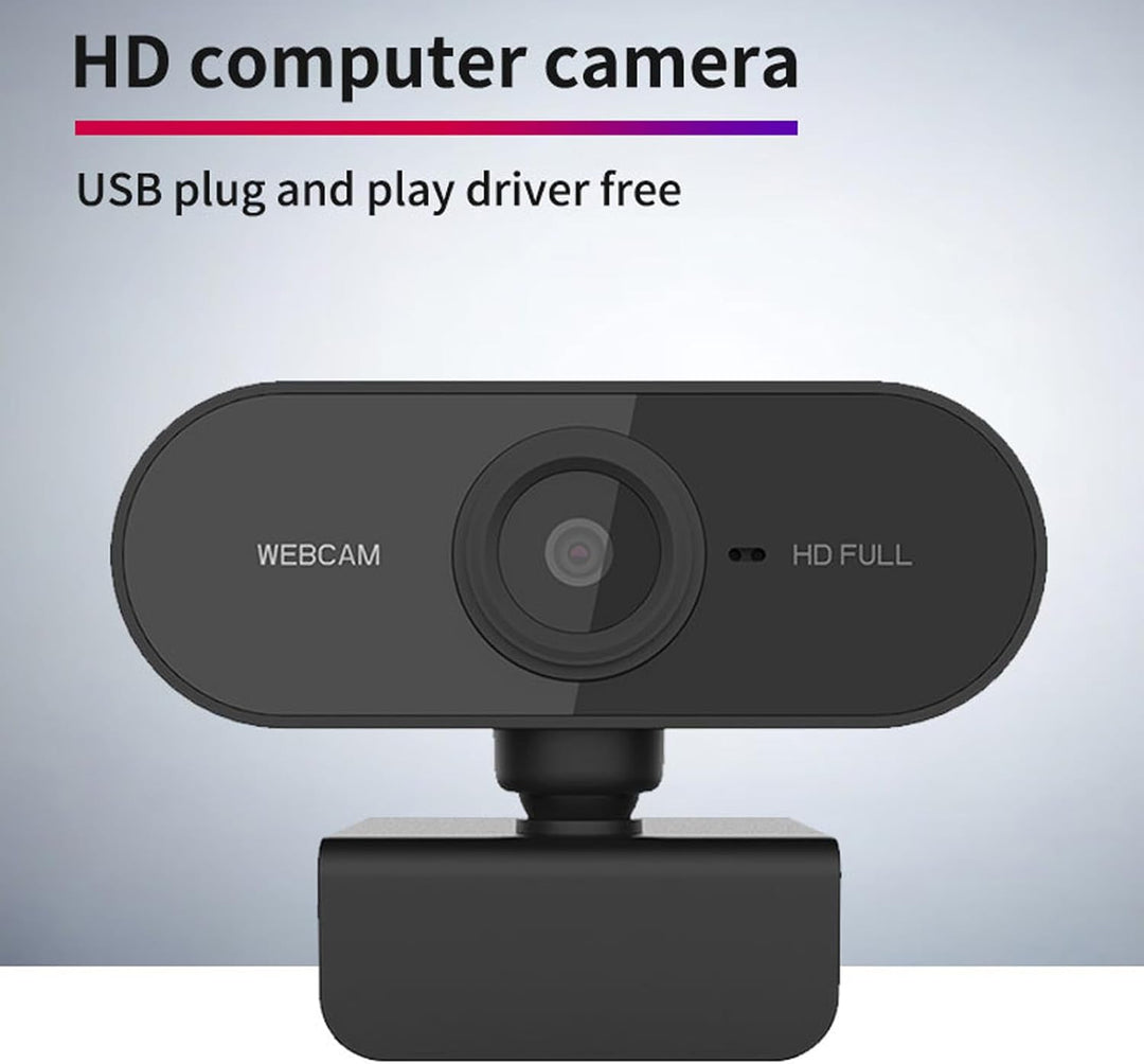 PC-Webcam mit Mikrofon,Live Full HD 1080P 30fps USB-PC-Kamera,360-Grad-Drehung,Plug-in-PC-Kamera Win