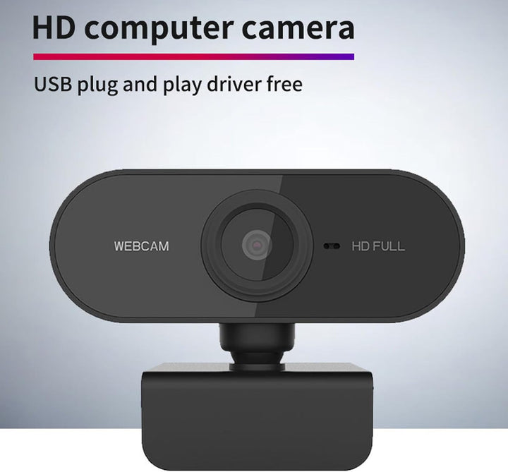 PC-Webcam mit Mikrofon,Live Full HD 1080P 30fps USB-PC-Kamera,360-Grad-Drehung,Plug-in-PC-Kamera Win
