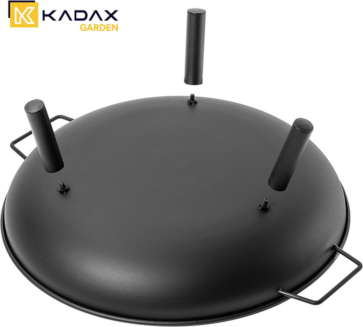 KADAX Feuerschale ⌀ 58 cm, Feuerschalen aus Stahl, Feuerstelle für den Garten, Balkon und Terrasse,