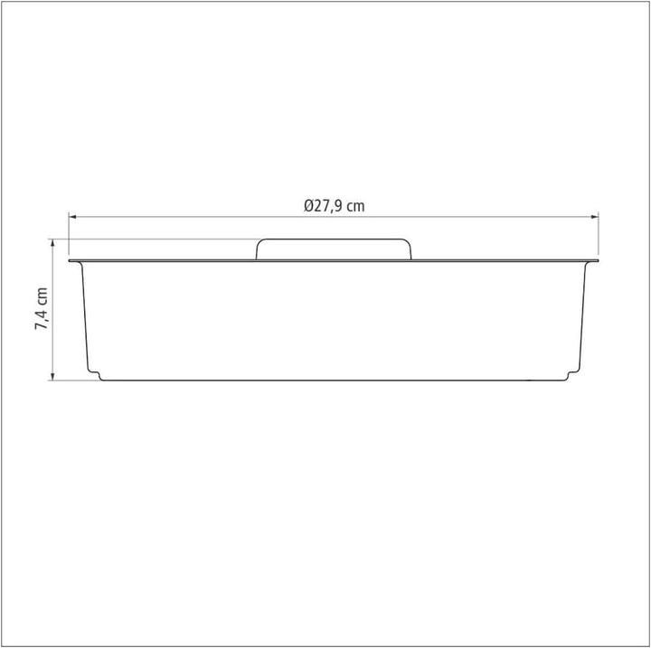 Tramontina BRASIL Kuchenform mit Flach- und Rohrboden, Ø 26 cm, antihaftbeschichtet, gleichmässige B