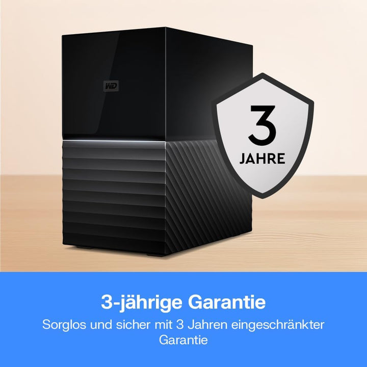 WD My Book Duo 28 TB RAID Desktop-Speicher (Passwortschutz, Sicherungssoftware, Hardwareverschlüssel