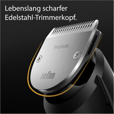 Braun Barttrimmer, Bartschneider/Trimmer/Haarschneider Herren, Haarschneidemaschine Profi (recycelba