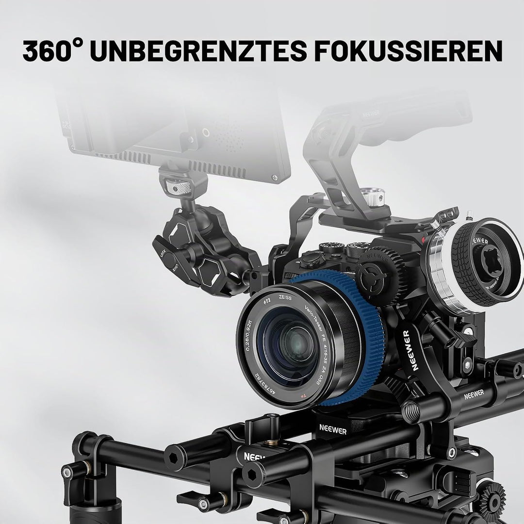 NEEWER 14STK Seamless Follow Focus Gear Ring Set 0.8 MOD für ø46.5-90mm Objektiv, Kompatibel mit Sma