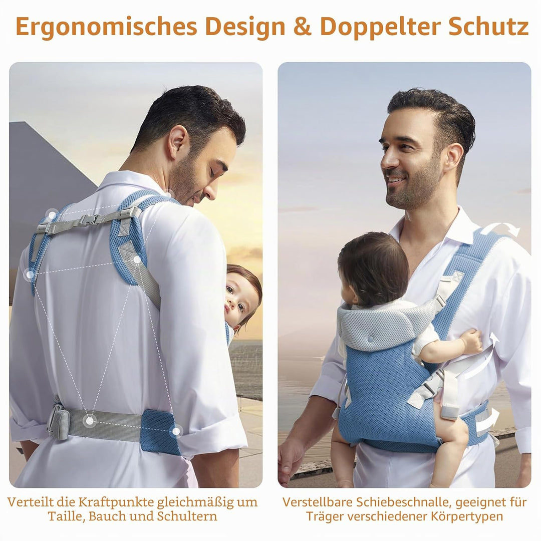 IULONEE Babytrage für Neugeborene Ergonomic Tragetaschen für Kleinkinder Babytrage ab Geburt Tragetu