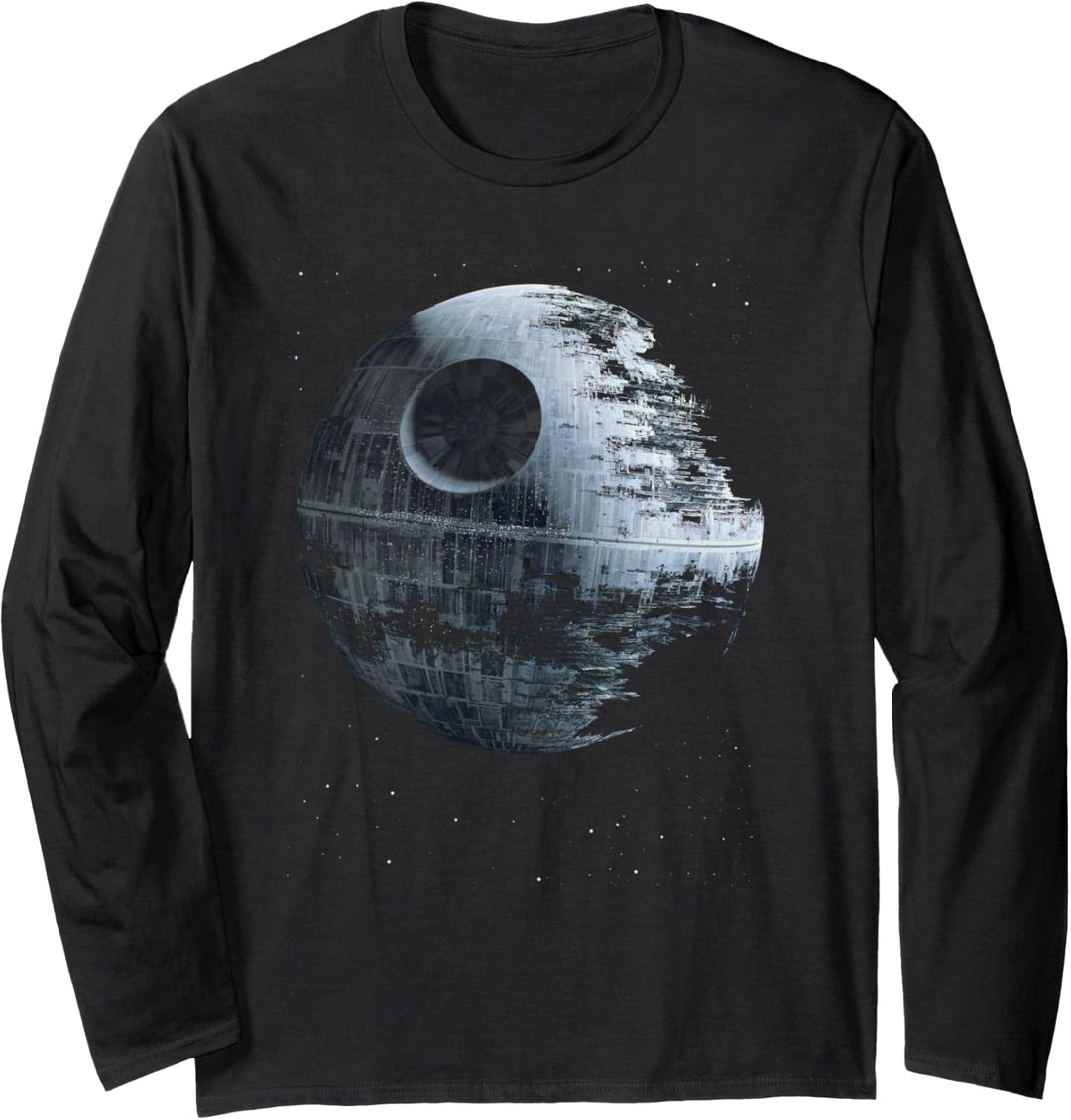 Star Wars Death Star Damaged Poster Langarmshirt