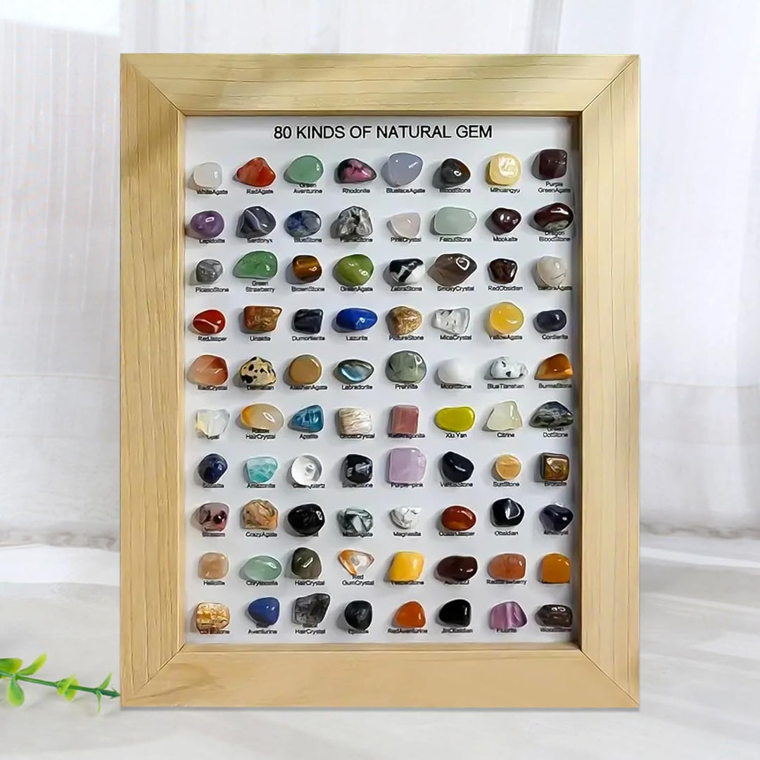Edelsteine Set, 80/100 Mineralien Edelsteinen, Natürliche Kristalle Edelstein Sammeln, Edelsteinsamm