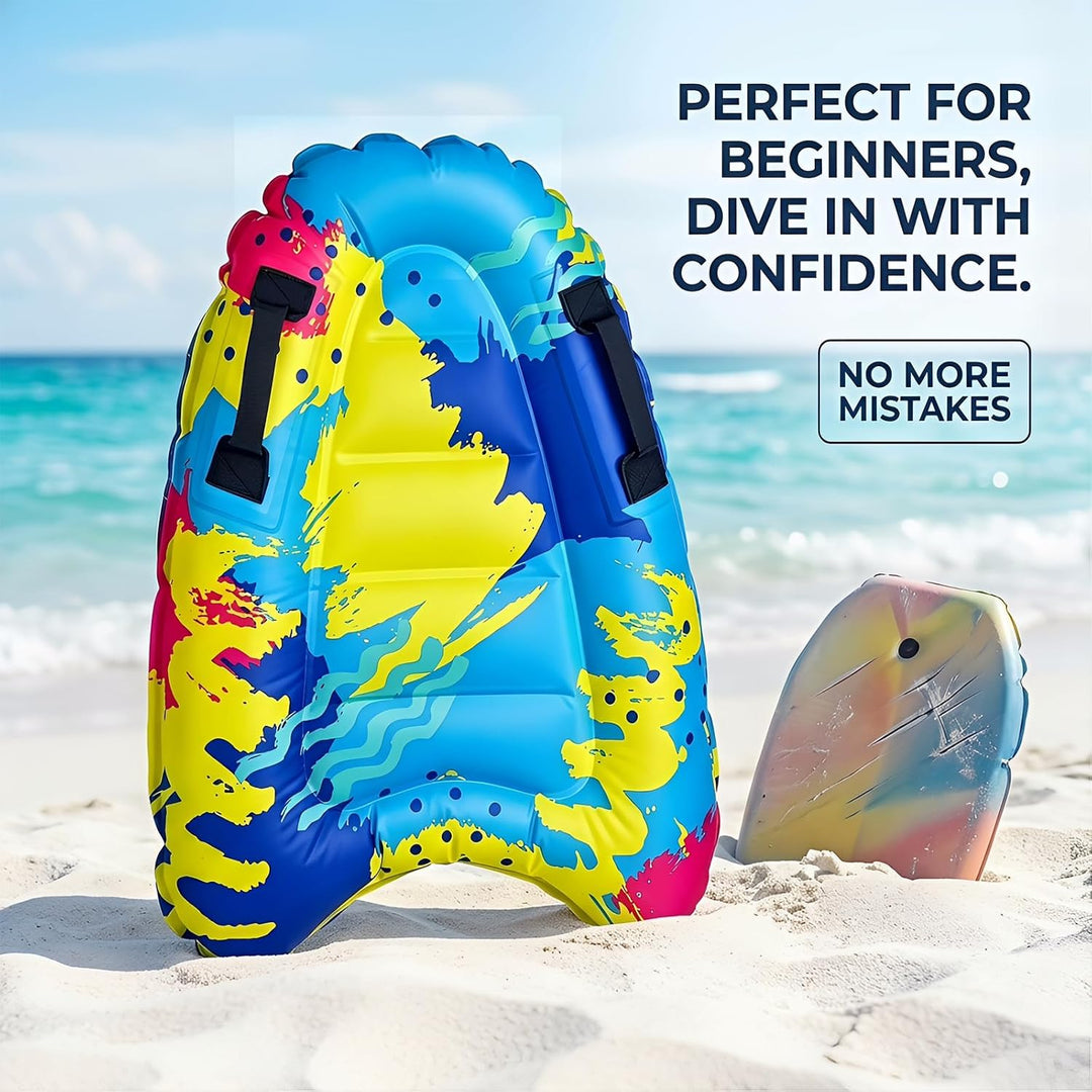 Surfbrett Aufblasbar, Luftmatratze, Aufblasbares Bodyboard Tragbares Bodyboard mit Griffen, A