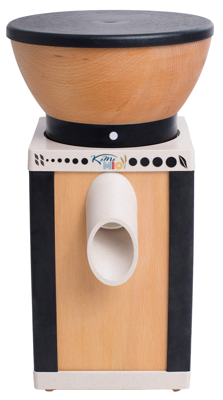Komo Getreidemühle schwarz (400 Watt, innovative Materialien), 02032, 16,5 x 16 x 37,5 cm, 16,5 x 16