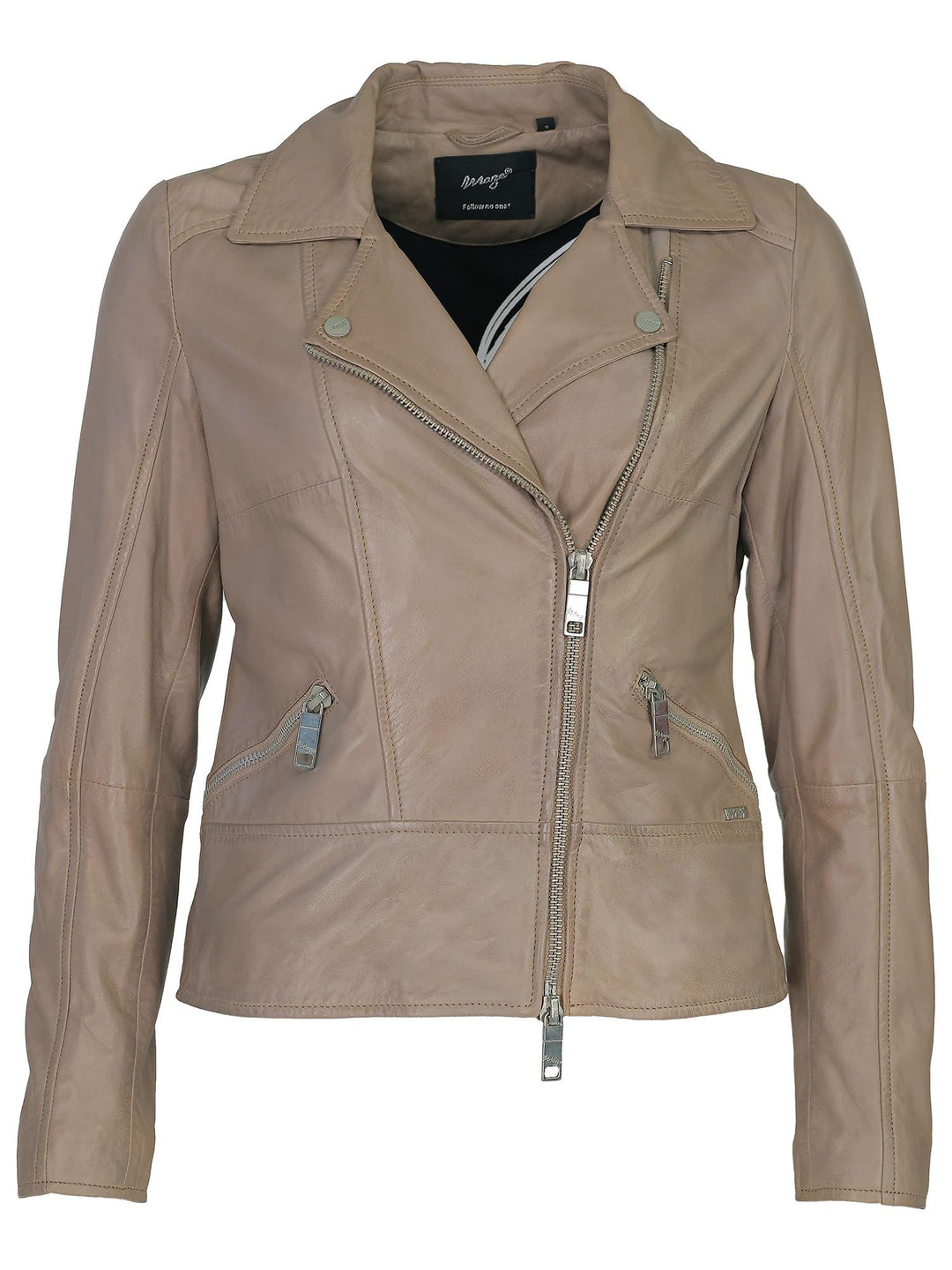 MAZE Damen Lederjacke 4202129 S taupe, S taupe