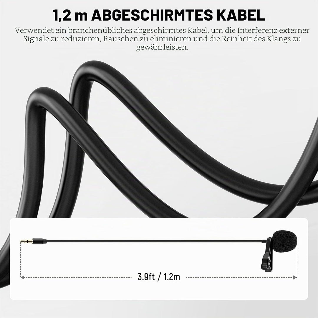 Neewer Lavalier-Ansteckmikrofon, kompatibel mit Rode Wireless GO II Wireless Pro DJI Wireless Mikrof