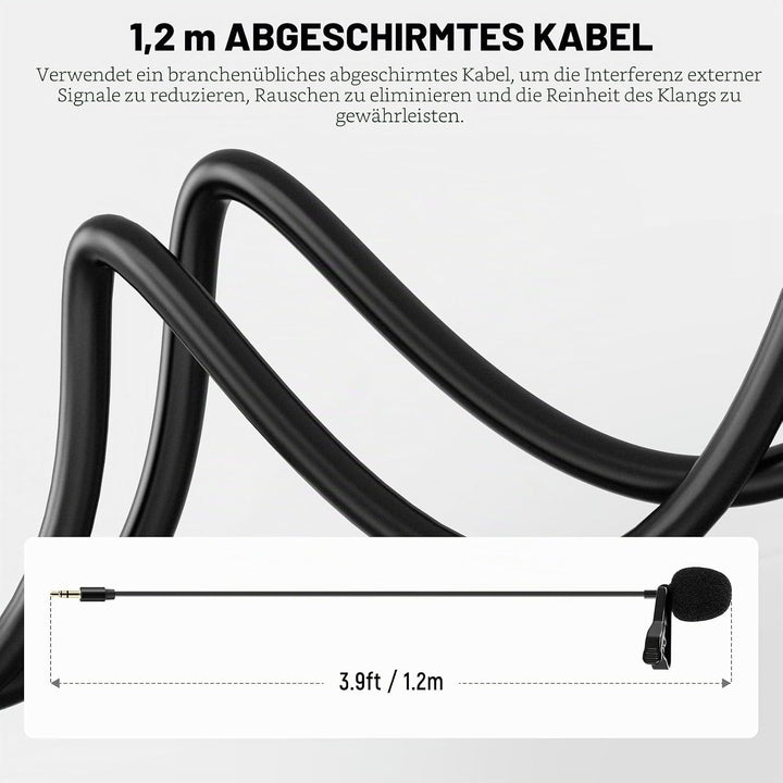 Neewer Lavalier-Ansteckmikrofon, kompatibel mit Rode Wireless GO II Wireless Pro DJI Wireless Mikrof