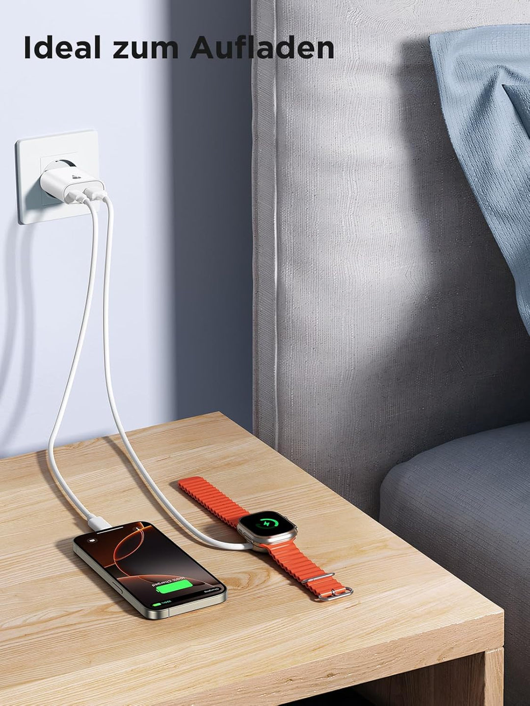 USB C Ladegerät, 2er Pack 20W Schnellladegerät mit 2-Fach USB Stecker (USB-C & USB-A), Handy Ladeger