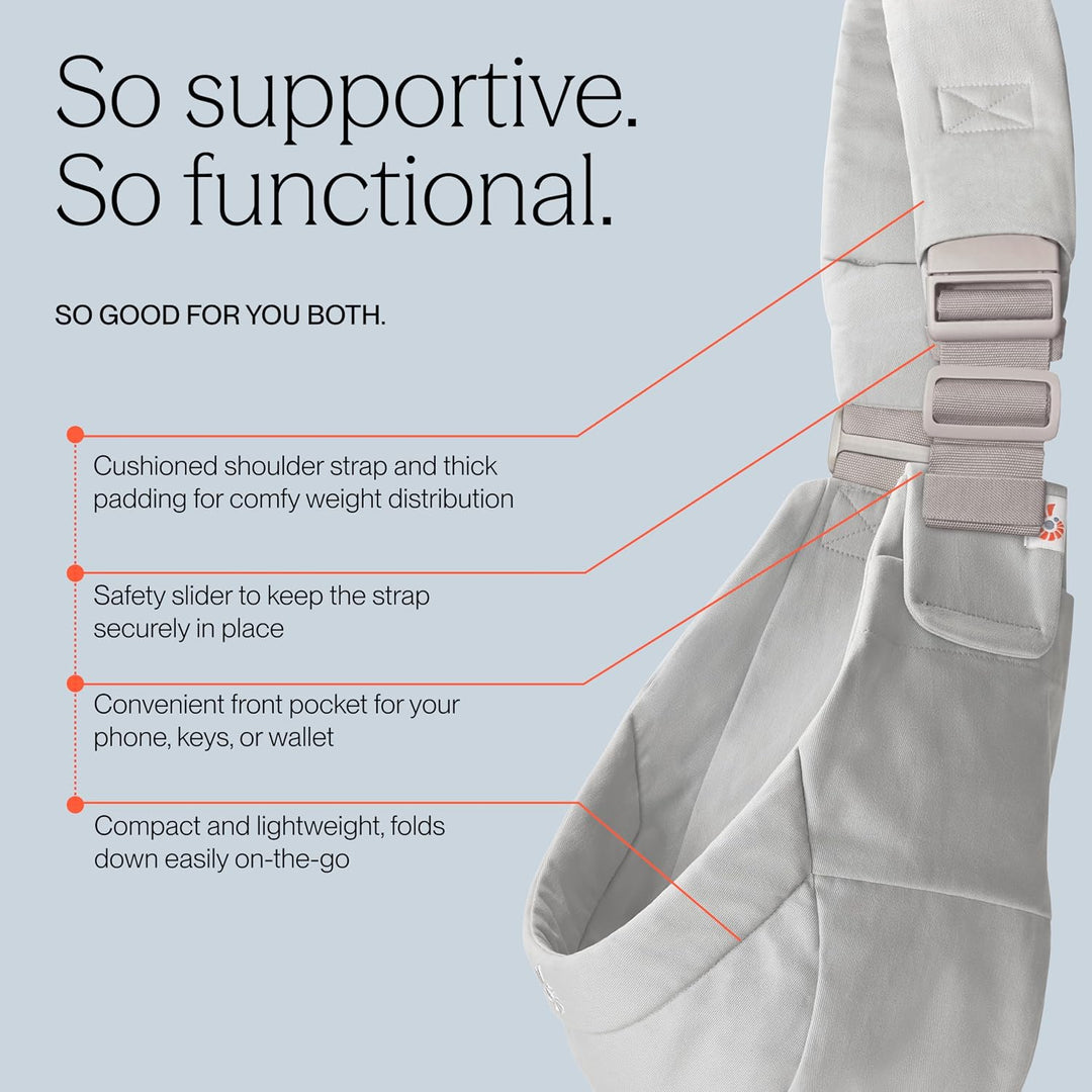 Ergobaby Upsie Sling Babyhüfttrage, Ergonomische Hüfttrage für Babys und Kleinkinder ab 6 Monaten (7