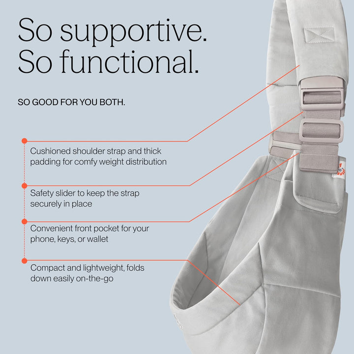 Ergobaby Upsie Sling Babyhüfttrage, Ergonomische Hüfttrage für Babys und Kleinkinder ab 6 Monaten (7