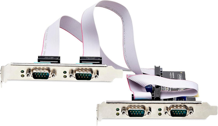 StarTech.com 4-Port Serielle PCIe Karte, Quad-Port PCI Express zu RS232/RS422/RS485 DB9 Serielle Kar