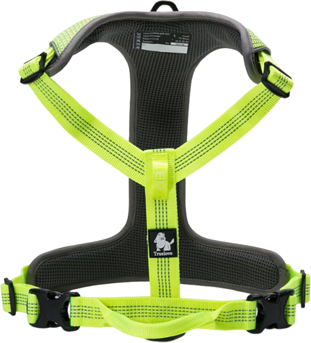 TRUE LOVE Hundegeschirr Outdoor Adventure II Reflektierende Weste mit 2 Leinenbefestigungen passende