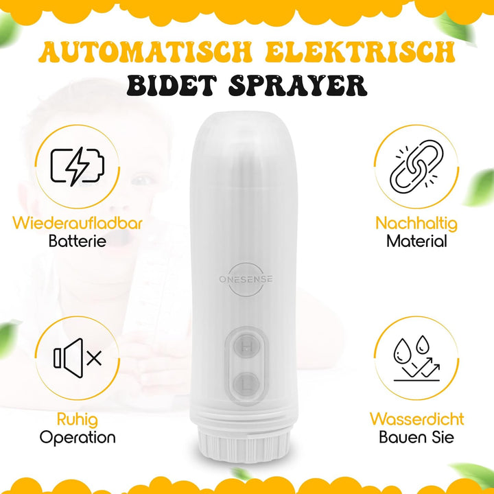 ONESENSE Elektrisches Portable Bidet - Intimdusche für Wochenbett, Po Dusche für Reisen, Mobiles Rei