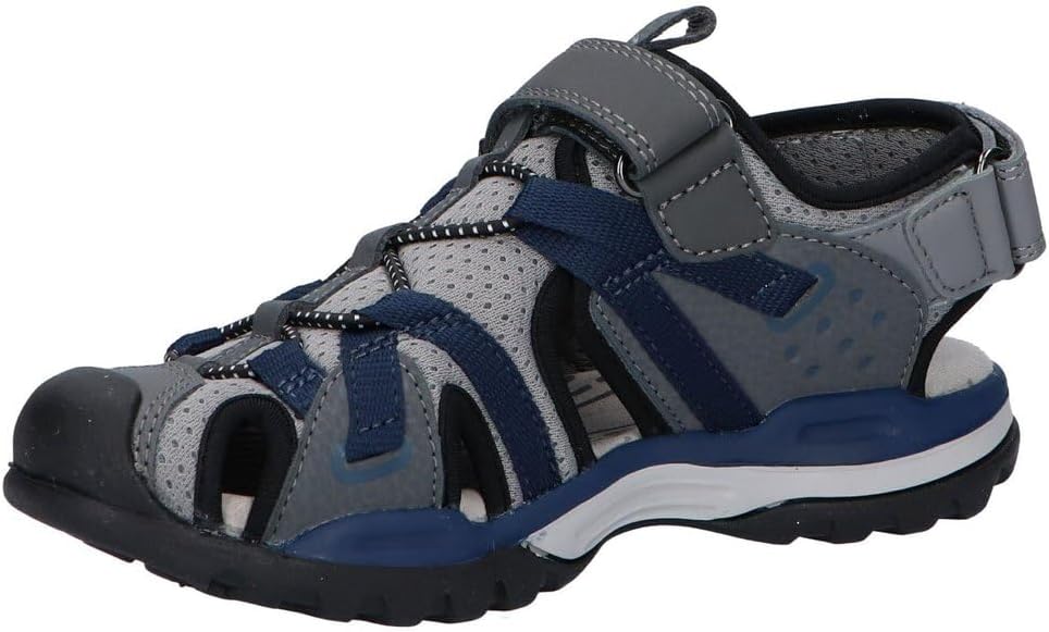 Geox Herren J Borealis Boy B Geschlossene Sandalen 30 EU Schwarz Dk Grey Navy C0739, 30 EU Schwarz D