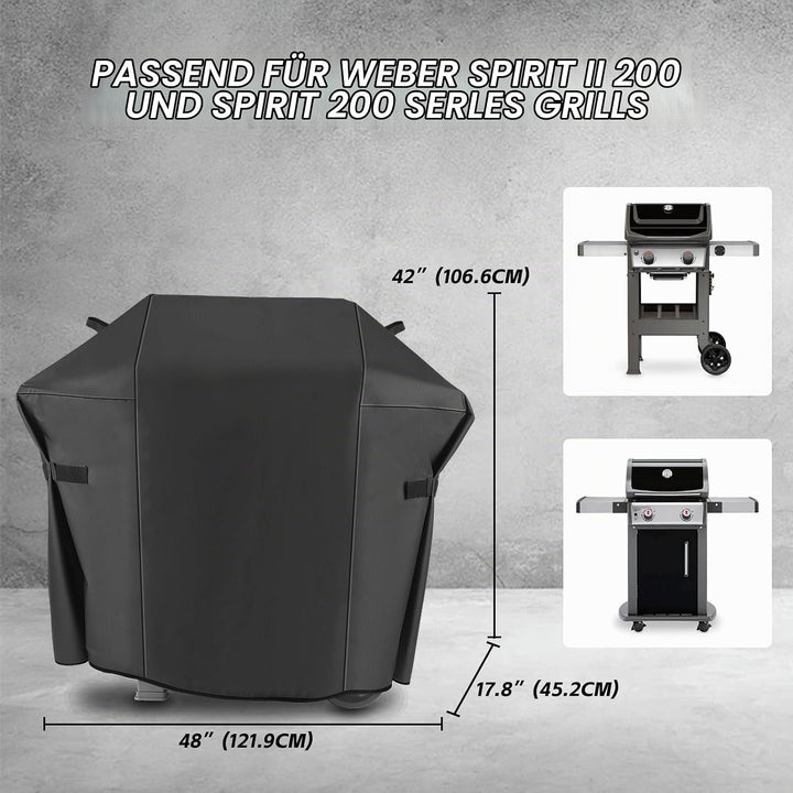 Weber Spirit Spirit II Serie 200 Grillabdeckung 600D Heavy Duty Wasserdicht 48" 7138 Ganzjahresschut