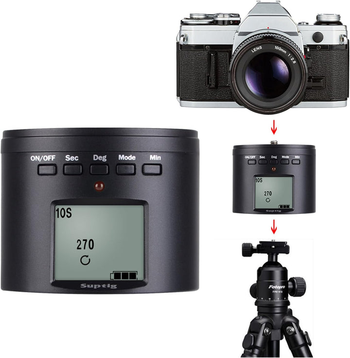 Suptig Stativhalterung für 360-Grad-Elektrogeräte, Stativkopf für GoPro iPhone Samrtphone Digital Ca