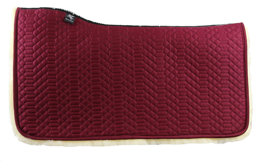 Engel Reitsport Lammfell Western Squarepad WPAD1 Stoff schwarz bordeaux-med., bordeaux-med.
