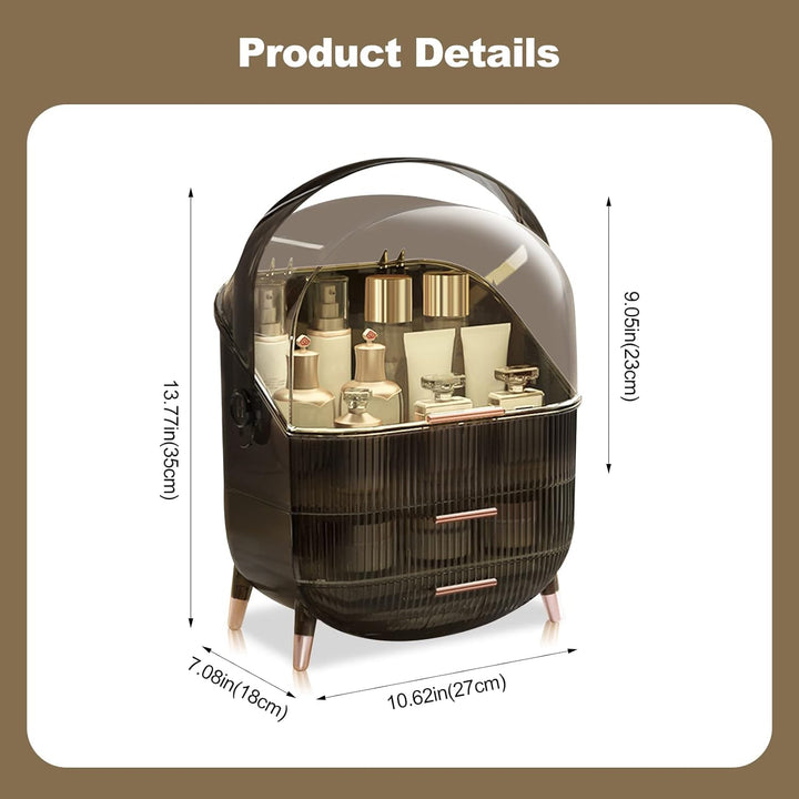 Galatée Retro Serie 180°Drehbar Tragbare Make Up Organizer Kosmetikbox Kosmetische Aufbewahrungs Box