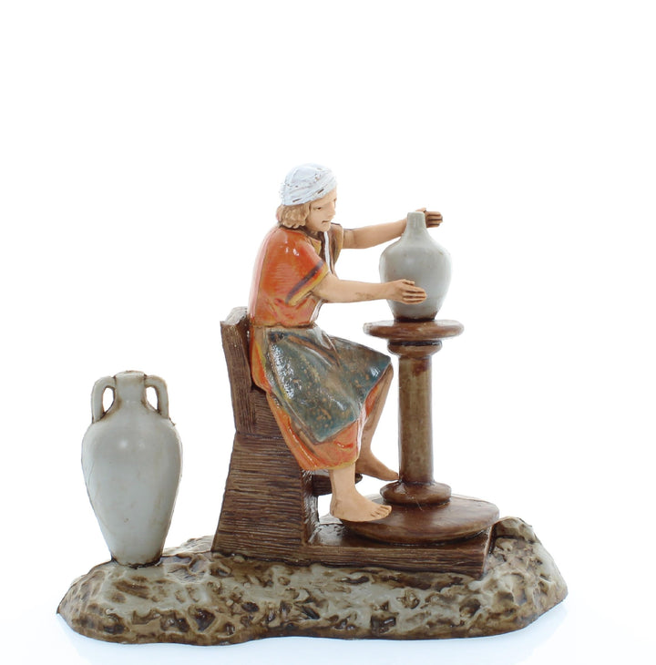 Moranduzzo Töpfer H 10,2 cm für Krippe 10 cm Massstab 1:20 – Standard 10 – Unzerbrechliche Figur, Ar