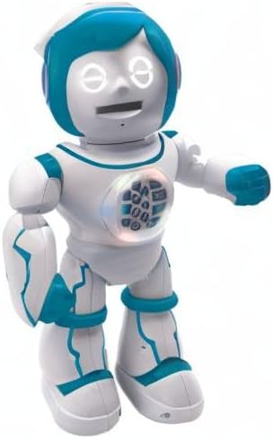 Lexibook ROB90DE Powerman Kid-Pädagogischer und zweisprachiger deutsch/englischer Roboter-Gehend Spr