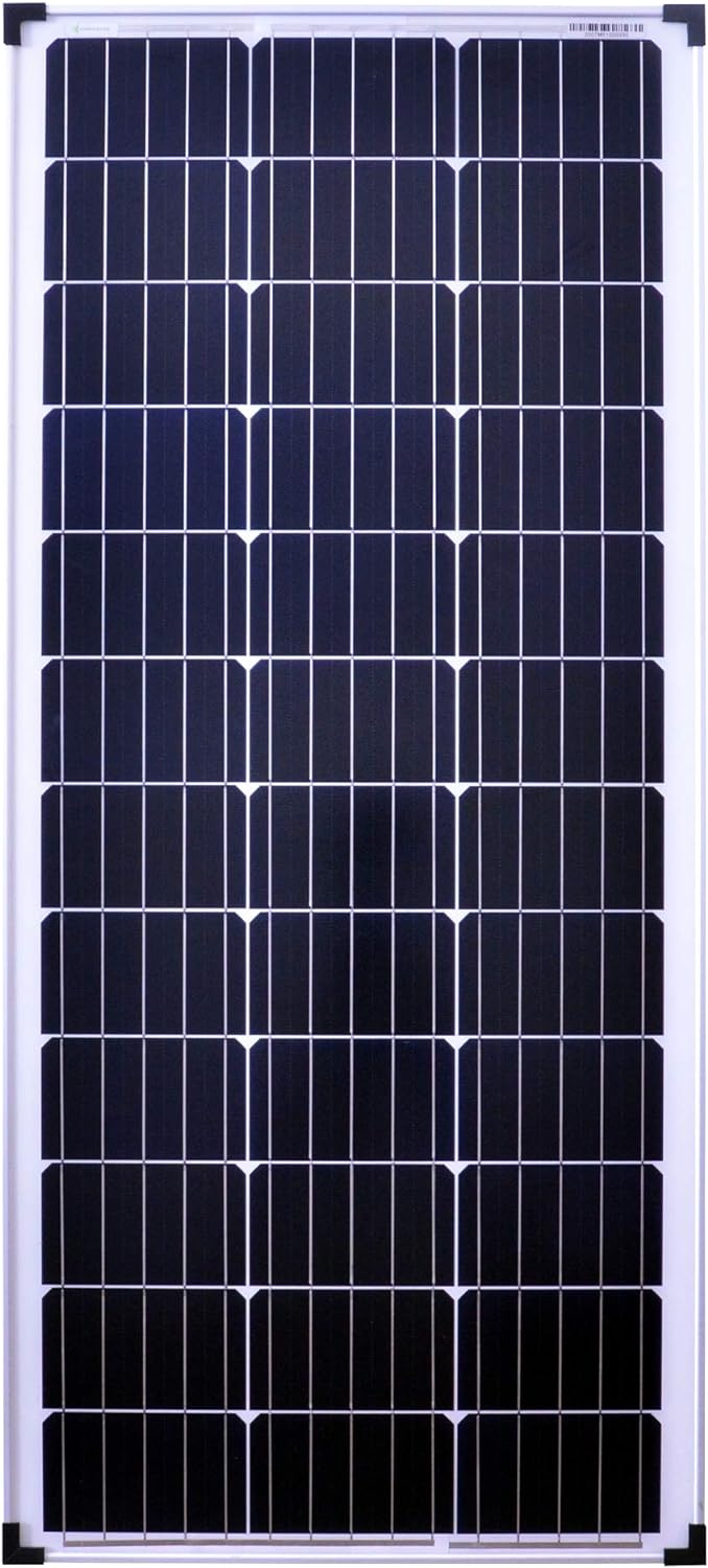 solartronics Solarmodul 100 Watt 1200x540x30MM Monokristallin Solarpanel Solarzelle 5 Busbars 12V