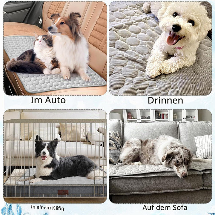 Kühldecke Katze Kühlmatte für Kaninchen 70×55cm Kühlkissen Hund Hunde Kühlende Hundehütte Kühl Unter